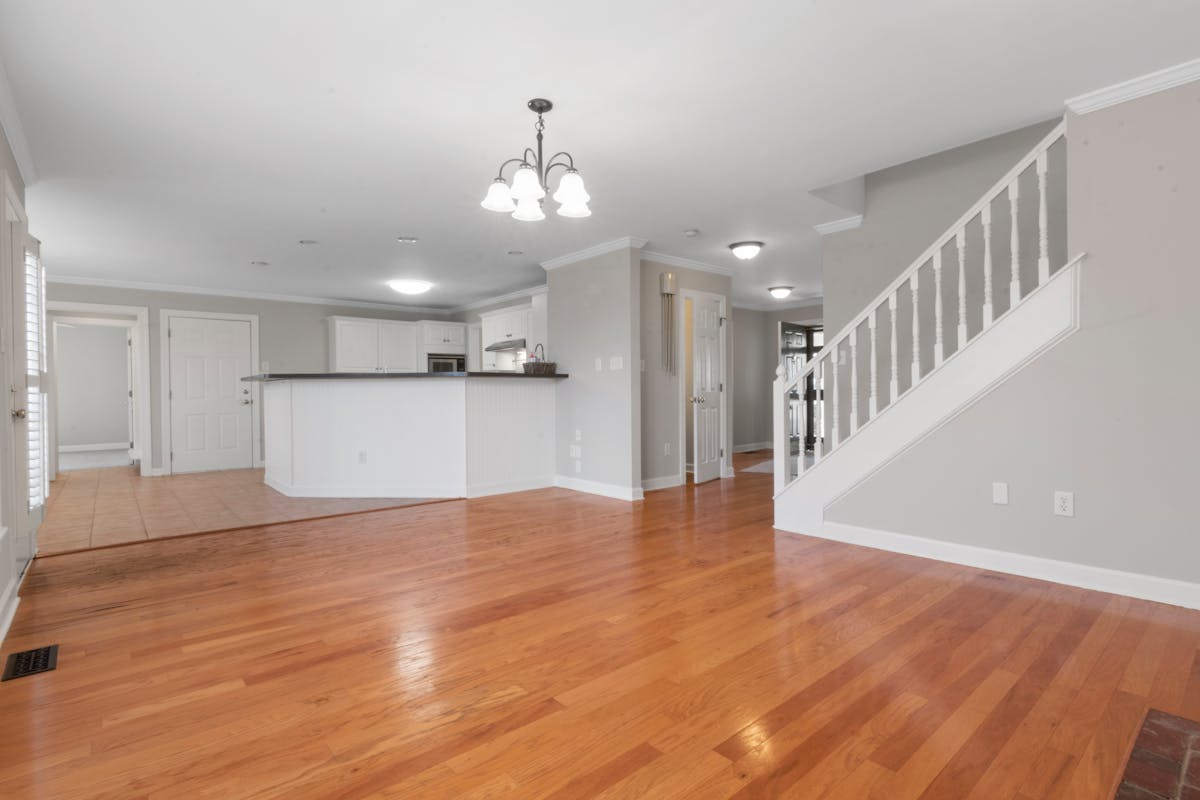 Finished hardwood floor in an open-plan Kelowna home — Becker Flooring
